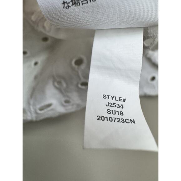 Madewell White Eyelet Angelica Cotton Top XS White Boho Peasant Americana - Picture 11 of 16